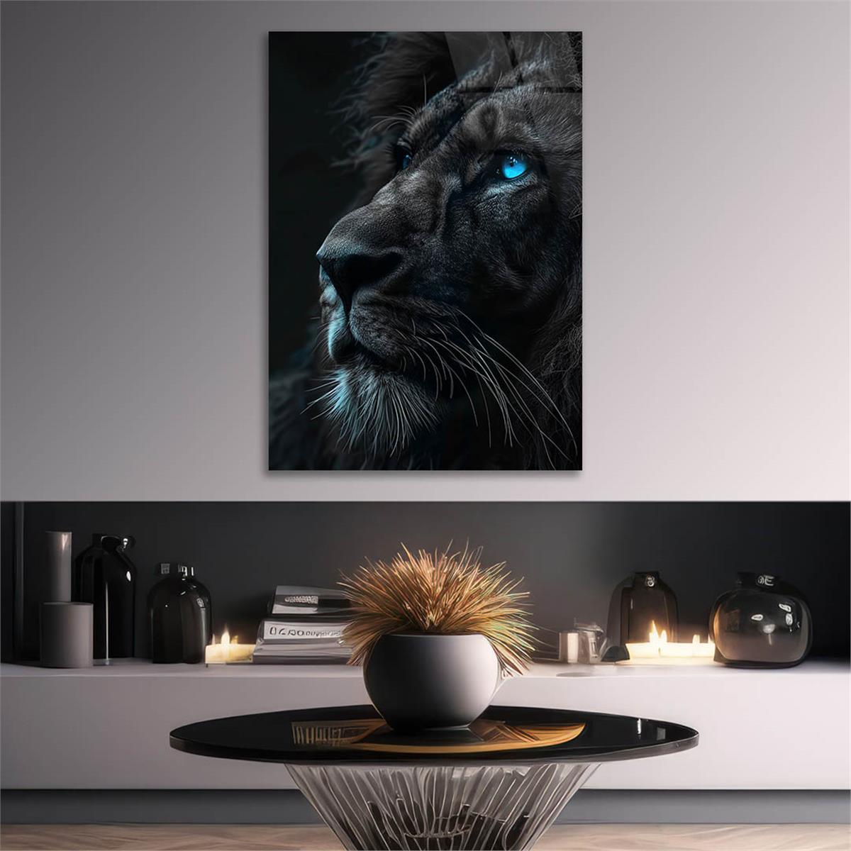 Dikey Doğa Temalı Cam Tablo 356