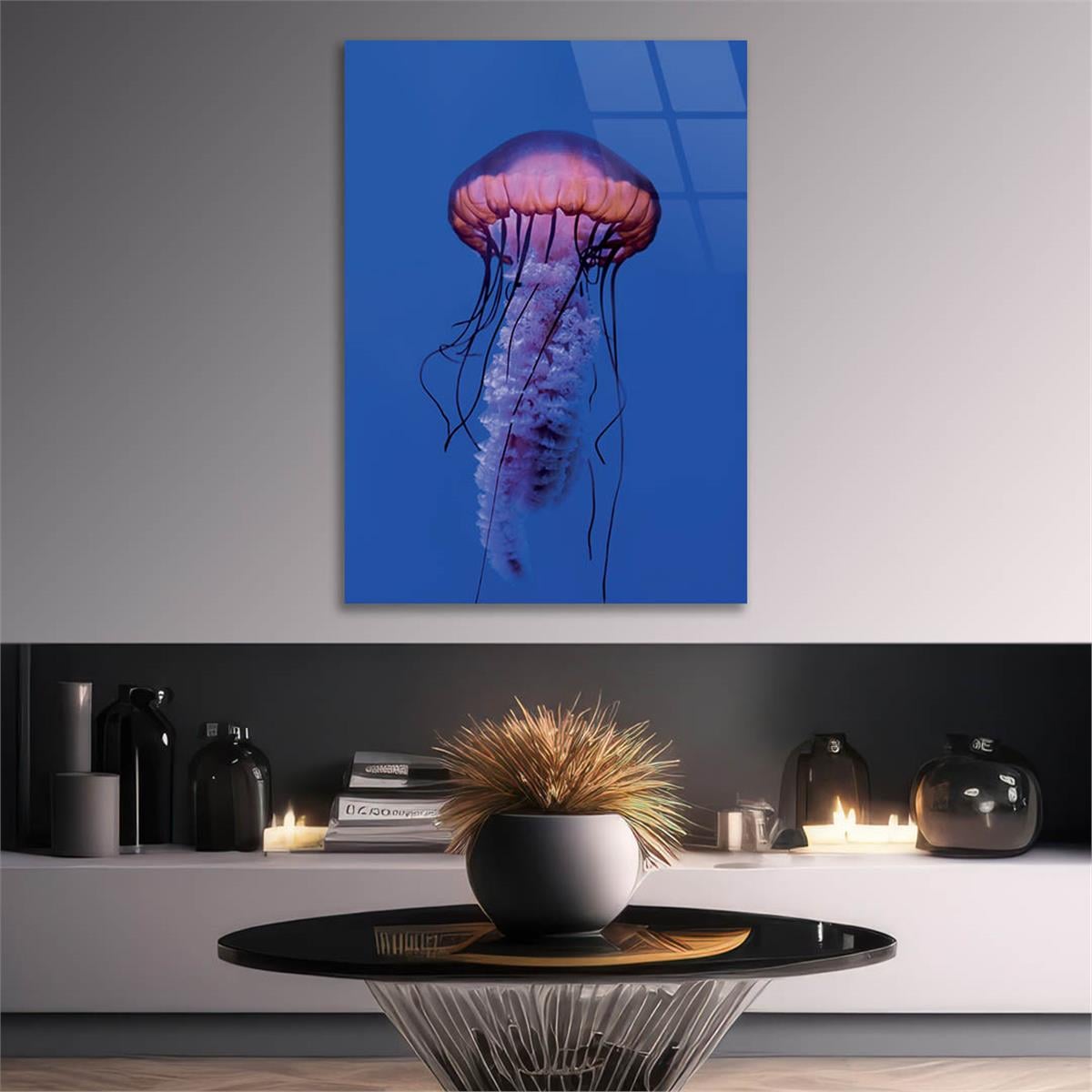 Vertical Tempered Glasss Wall Arts Natured-Themed219
