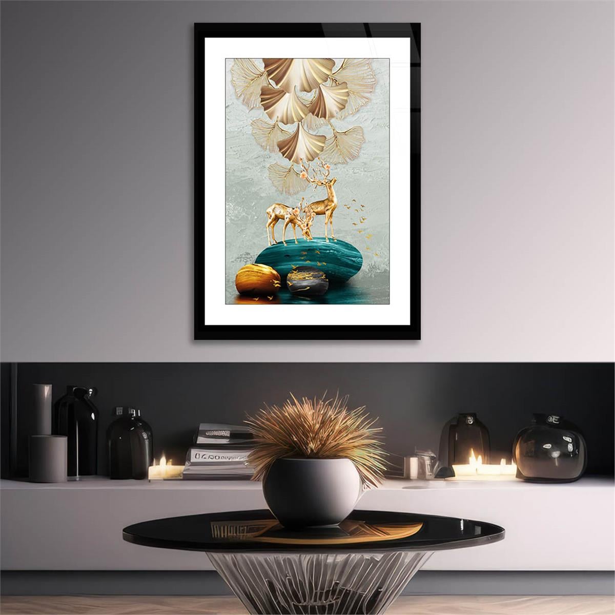 Kunst Thema auf bedrucktem Glas