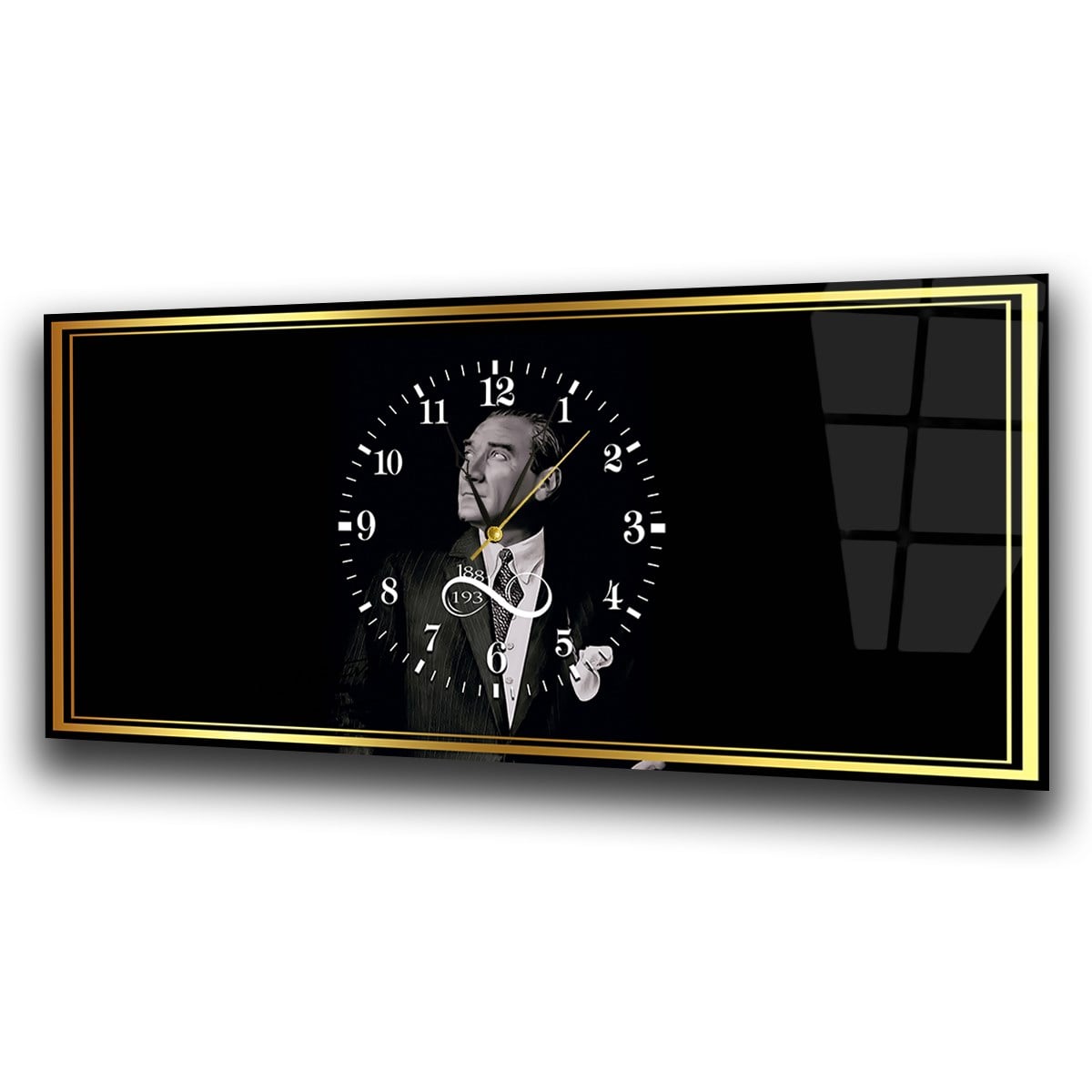 Middle-Clock, Homeland-Themed Horizontal Glass Wall Painting 046