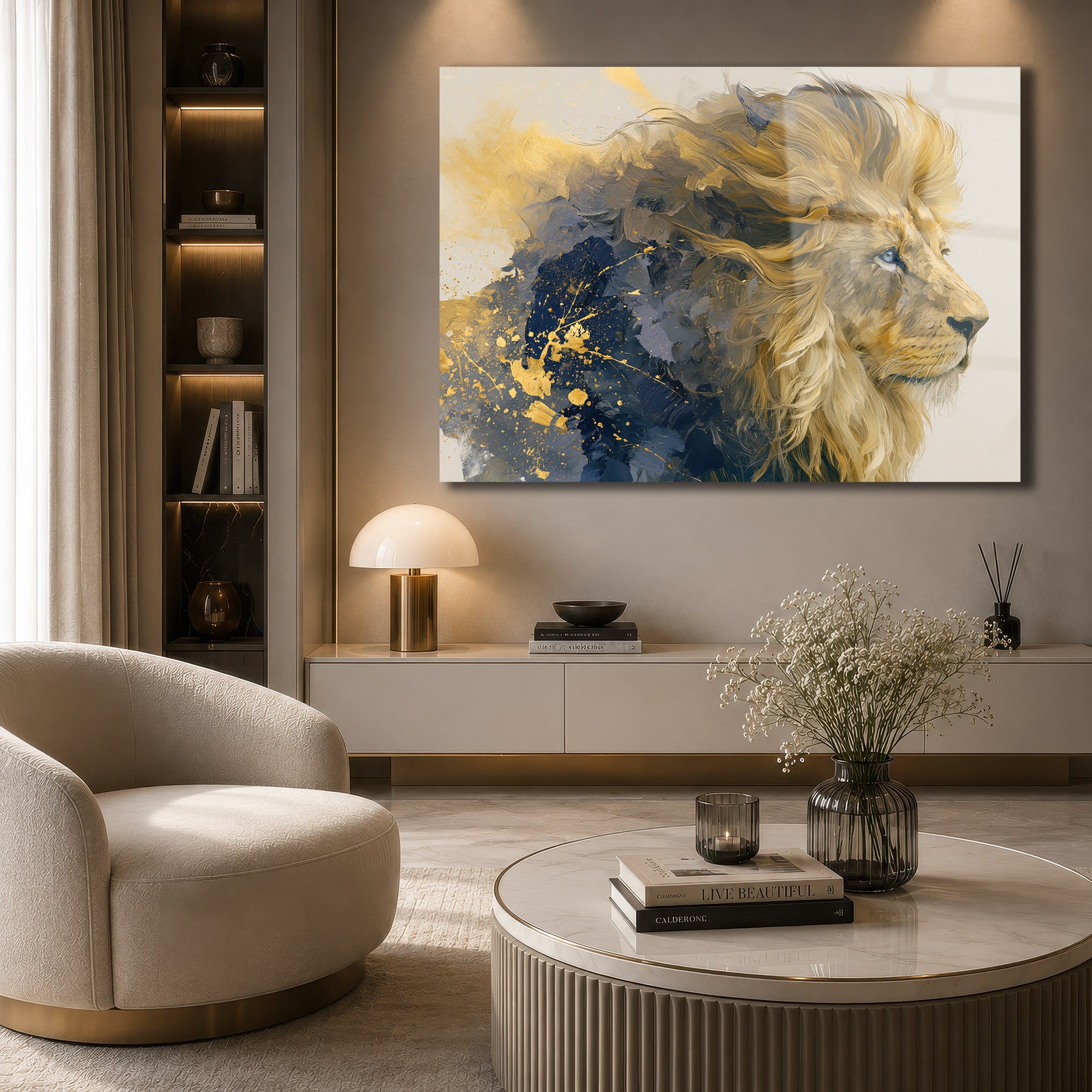 Horizontal Art-Themed Tempered Glass Wall Art 577