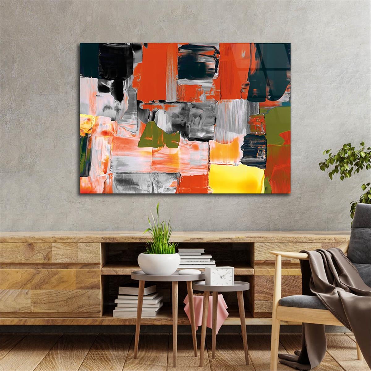 Horizontal Art-Themed Tempered Glass Wall Art 253