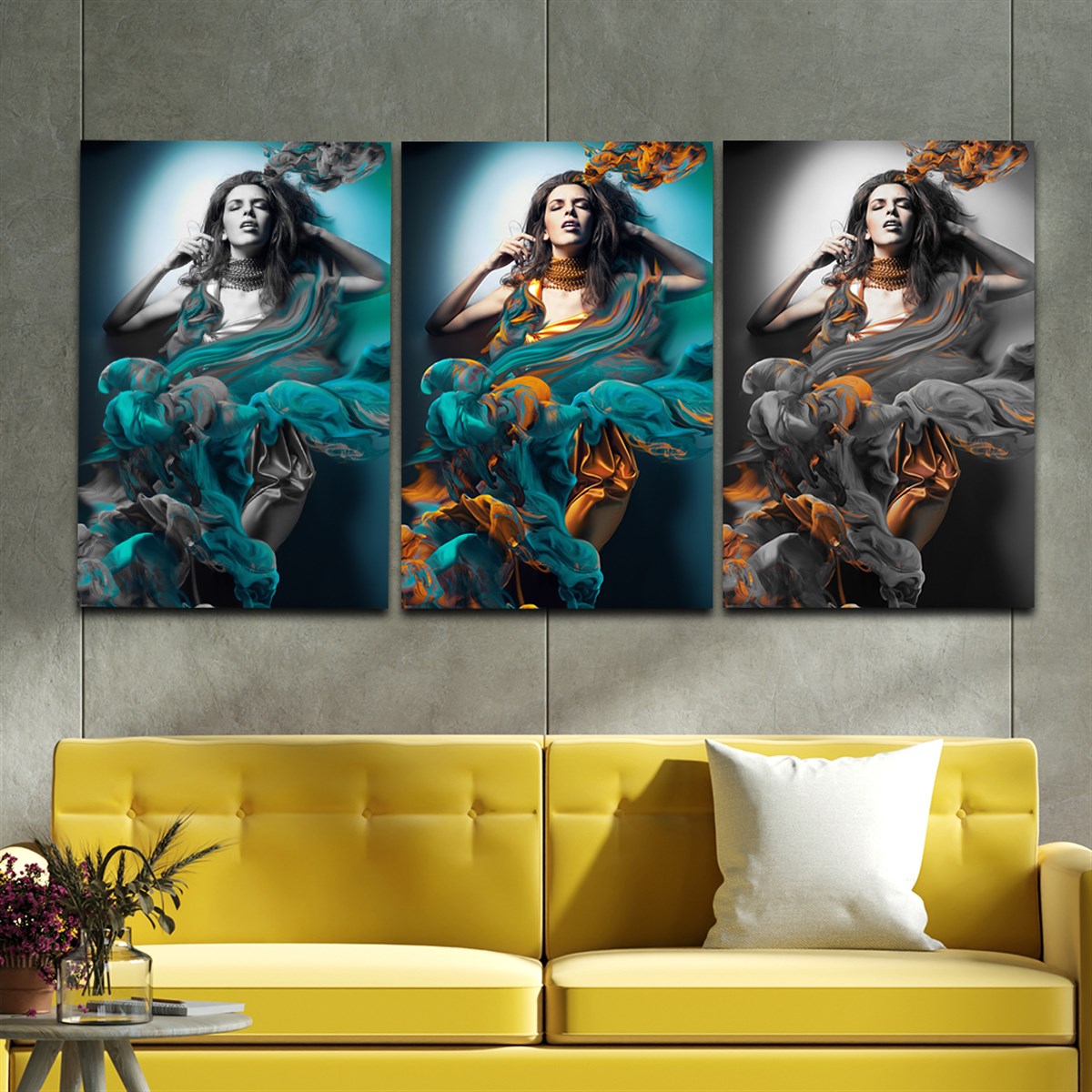 SANAT TEMALI CAM TABLO SETİ