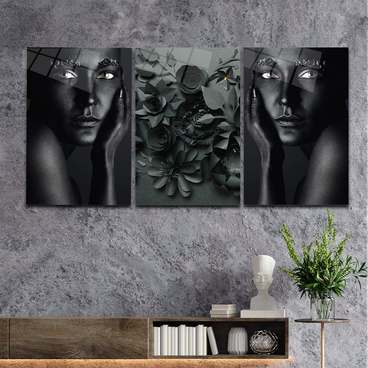 SANAT TEMALI CAM TABLO SETİ