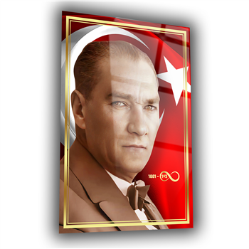 Dikey VatanTemalı Cam Tablo 256