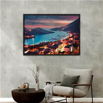 Aluminum-Framed Natured-Themed Tempered Glass Wall Art 167