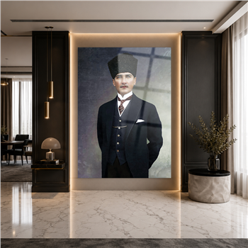 MUSTAFA KEMAL ATATÜRK GÖRSELLİ CAM TABLO