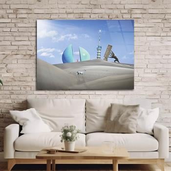 Kunst Thema auf bedrucktem Glas