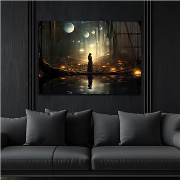 Horizontal Art-Themed Tempered Glass Wall Art 286