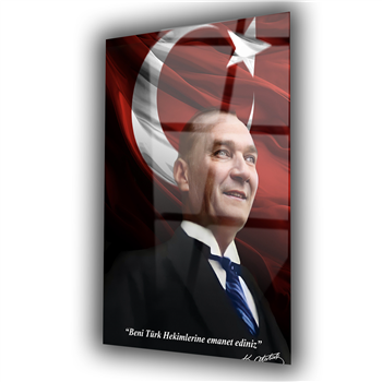 Dikey VatanTemalı Cam Tablo 189