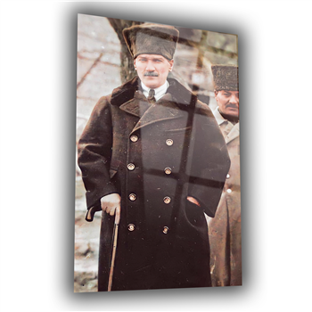 MUSTAFA KEMAL ATATÜRK GÖRSELLİ CAM TABLO 