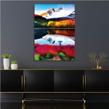 Vertical Tempered Glasss Wall Arts Natured-Themed184