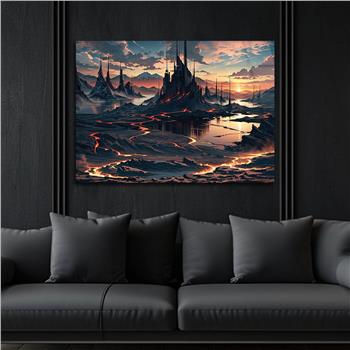 Horizontal Natured-Themed Tempered Glass Wall Art 315