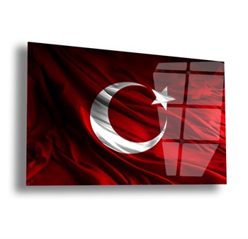 Yatay VatanTemalı Cam Tablo 108