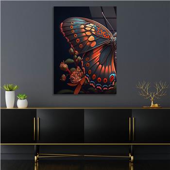 Dikey Sanat Temalı Cam Tablo 369