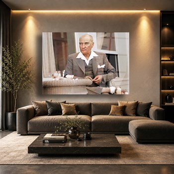 Yatay VatanTemalı Cam Tablo 104