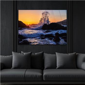 Horizontal Natured-Themed Tempered Glass Wall Art 255