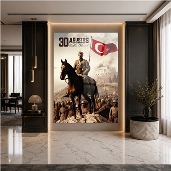 Dikey VatanTemalı Cam Tablo 155
