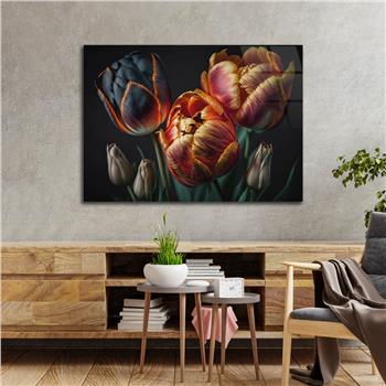 Horizontal Natured-Themed Tempered Glass Wall Art 304