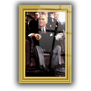 ÇERÇEVE GÖRSELLİ MUSTAFA KEMAL ATATÜRK GÖRSELLİ CAM TABLO 