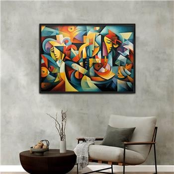 Aluminum-Framed Art-Themed Tempered Glass Wall Art 033