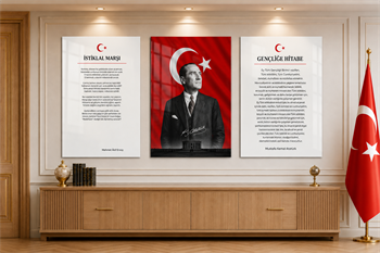  3lü Set VatanTemalı Cam Tablo 28