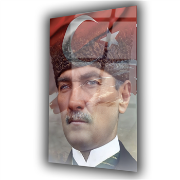 MUSTAFA KEMAL ATATÜRK GÖRSELLİ CAM TABLO