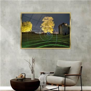 Aluminum-Framed Art-Themed Tempered Glass Wall Art 119