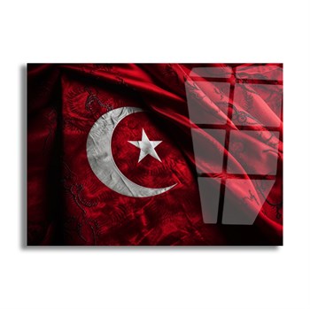 Yatay VatanTemalı Cam Tablo 128