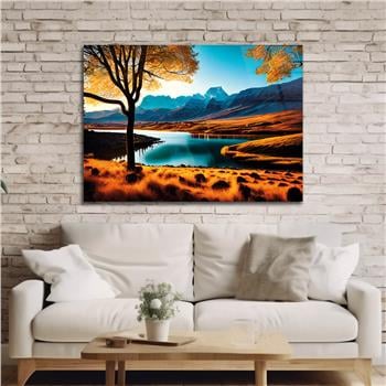Horizontal Natured-Themed Tempered Glass Wall Art 279