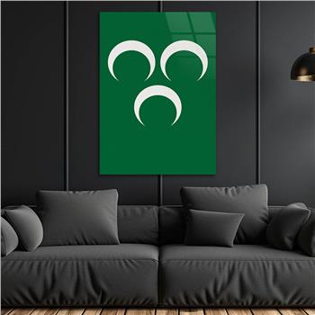 Three Crescent Glass Wall Art