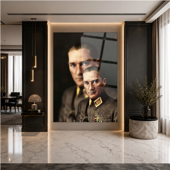 MUSTAFA KEMAL ATATÜRK GÖRSELLİ CAM TABLO