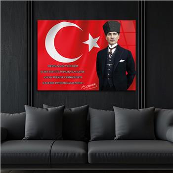 MUSTAFA KEMAL ATATÜRK Tempered Glass Wall Art 
