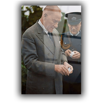 Dikey VatanTemalı Cam Tablo 141
