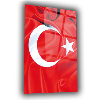 TÜRK BAYRAĞI GÖRSELLİ CAM TABLO