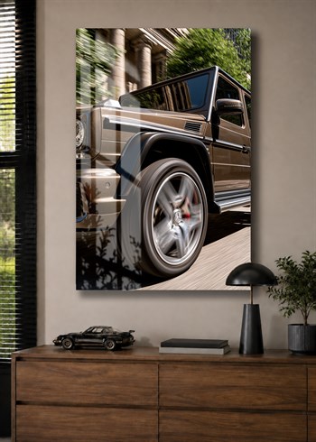 Kahverengi Mercedes G Serisi Cam Tablo