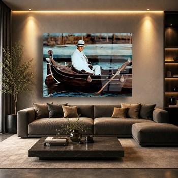 Yatay VatanTemalı Cam Tablo 105