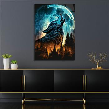 Vertical Tempered Glasss Wall Arts Natured-Themed196