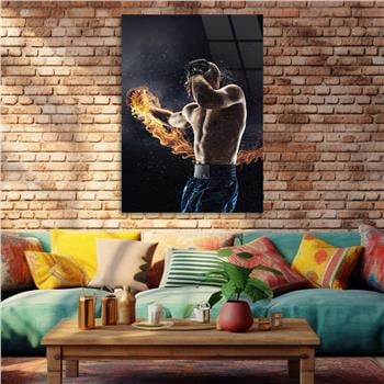 Kunst Thema auf bedrucktem Glas