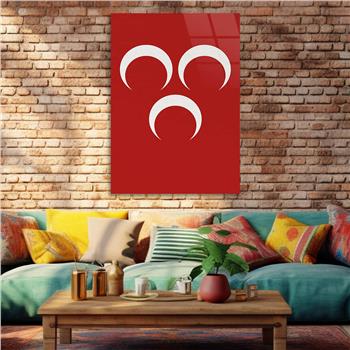 Three Crescent Glass Wall Art