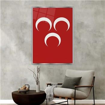 Aluminum-Framed National-Themed Tempered Glass Wall Art 029