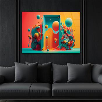 Horizontal Art-Themed Tempered Glass Wall Art 291