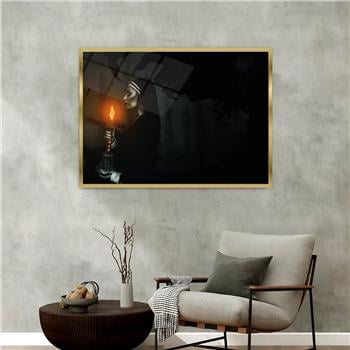 Aluminum-Framed Art-Themed Tempered Glass Wall Art 167
