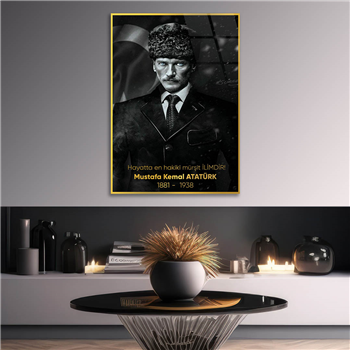 MUSTAFA KEMAL ATATÜRK Tempered Glasss Wall Art
