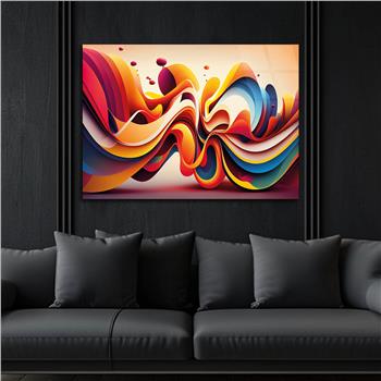 Horizontal Art-Themed Tempered Glass Wall Art 345
