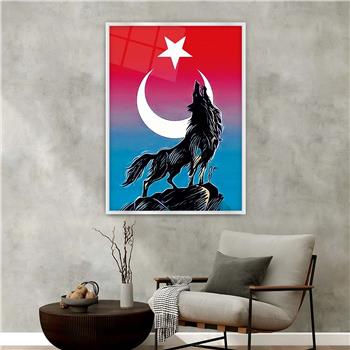 Alüminyum Çerçeveli Vatan Temalı Cam Tablo 079