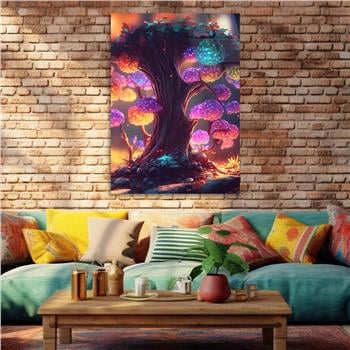 Dikey Sanat Temalı Cam Tablo 466