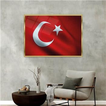 Alüminyum Çerçeveli Vatan Temalı Cam Tablo 091