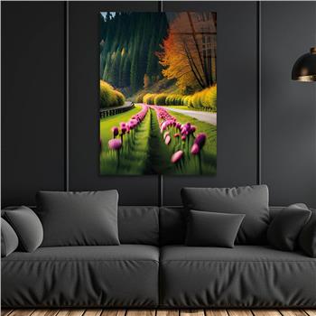 Vertical Tempered Glasss Wall Arts Natured-Themed182