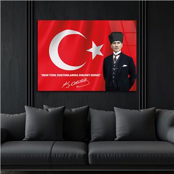 MUSTAFA KEMAL ATATÜRK Tempered Glass Wall Art 